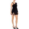 Forever 21 Women’s Buckled Asymmetrical Mini Dress(Black)