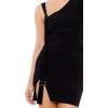 Forever 21 Women’s Buckled Asymmetrical Mini Dress(Black)