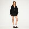Forever 21 Womens Chunky Cropped Mossy Cardigan(Black)