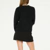 Forever 21 Womens Chunky Cropped Mossy Cardigan(Black)
