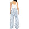 Forever 21 Women’s Distressed Denim Print Jeans(Medium Denim)