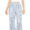 Forever 21 Women’s Distressed Denim Print Jeans(Medium Denim)