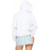 Forever 21 Women’s Full Zip Front Sweatshirt With Drawstring Hood(Grey)