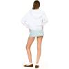 Forever 21 Women’s Full Zip Front Sweatshirt With Drawstring Hood(Grey)