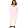 Forever 21 Women’s Full Zip Front Sweatshirt With Drawstring Hood(Pink)