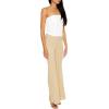 Forever 21 Women’s Glitter High-Rise Flare Pants(Champagne)