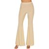 Forever 21 Women’s Glitter High-Rise Flare Pants(Champagne)