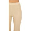 Forever 21 Women’s Glitter High-Rise Flare Pants(Champagne)