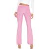 Forever 21 Women’s Glitter High-Rise Flare Pants(Pink)