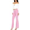 Forever 21 Women’s Glitter High-Rise Flare Pants(Pink)