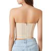Forever 21 Women’s Mesh Bustier Crop Top(Brown)