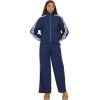 Forever 21 Women’s Nylon Track Jacket With Bow Details(Navy)
