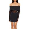 Forever 21 Women’s Off-The-Shoulder Corset Mini Dress(Black)