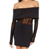 Forever 21 Women’s Off-The-Shoulder Corset Mini Dress(Black)