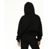 Forever 21 Women’s Oversized Fleece Hoodie With Kangaroo Pocket(Black)