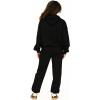 Forever 21 Women’s Oversized Fleece Hoodie With Kangaroo Pocket(Black)