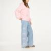 Forever 21 Women’s Oversized Fleece Hoodie With Kangaroo Pocket(Pink)