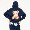 Forever 21 Women’s Oversized Hoodie With Graphic Screens(Navy)