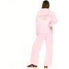 Forever 21 Women’s Oversized Hoodie With Graphic Screens(Pink)