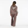 Forever 21 Women’s Oversized Zip-up Enzyme Wash Hoodie(Brown)