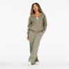 Forever 21 Women’s Oversized Zip-up Enzyme Wash Hoodie(Green)