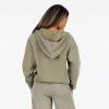 Forever 21 Women’s Oversized Zip-up Enzyme Wash Hoodie(Green)