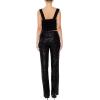 Forever 21 Women’s Sequin High-Rise Wide-Leg Pants(Black)