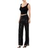 Forever 21 Women’s Sequin High-Rise Wide-Leg Pants(Black)