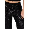 Forever 21 Women’s Sequin High-Rise Wide-Leg Pants(Black)
