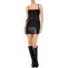 Forever 21 Women’s Sheer Mesh Corset Cami(Black)