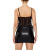 Forever 21 Women’s Sheer Mesh Corset Cami(Black)