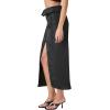 Forever 21 Women’s Split-Hem Cargo Maxi Skirt(Black)
