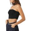 Forever 21 Women’s Sweater-Knit Choker Crop Top(Black)