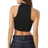 Forever 21 Women’s Sweater-Knit Choker Crop Top(Black)