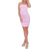 Ruched Satin Mini Dress