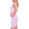 Ruched Satin Mini Dress