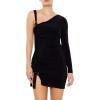 Forever 21 Women’s Buckled Asymmetrical Mini Dress(Black)