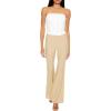 Forever 21 Women’s Glitter High-Rise Flare Pants(Champagne)