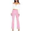 Forever 21 Women’s Glitter High-Rise Flare Pants(Pink)