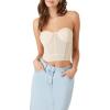 Forever 21 Women’s Mesh Bustier Crop Top(Brown)