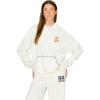 Forever 21 Women’s Oversized Hoodie With Graphic Screens(Gardenia)
