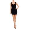 Forever 21 Women’s Sweetheart Bodycon Mini Dress(Black)