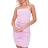 Ruched Satin Mini Dress