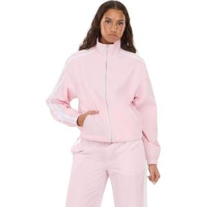 Forever 21 Women’s Nylon Track Jacket With Bow Details(Pink)