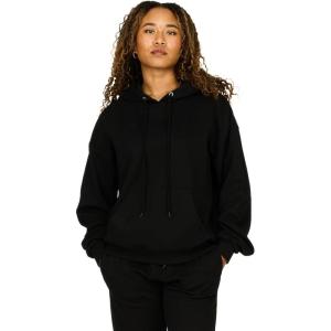 Forever 21 Women’s Oversized Fleece Hoodie With Kangaroo Pocket(Black)